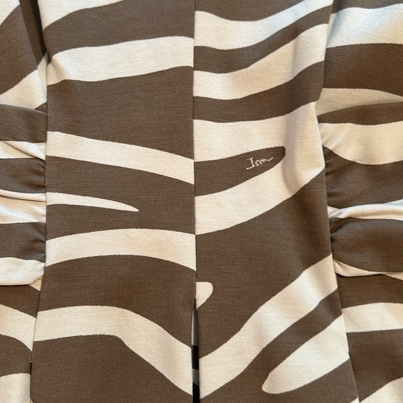 Banana Republic Issa Collection sleeveless zebra striped beige and brown dress - Picture 4 of 7